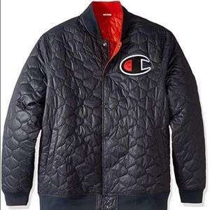 Champion Quilted Reversible Black Bomber Jacket